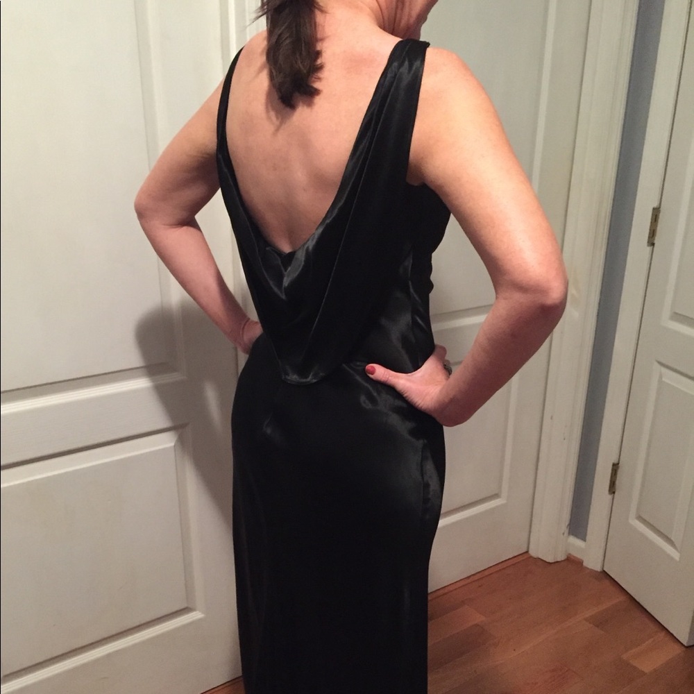 Black Open-Back prom dress